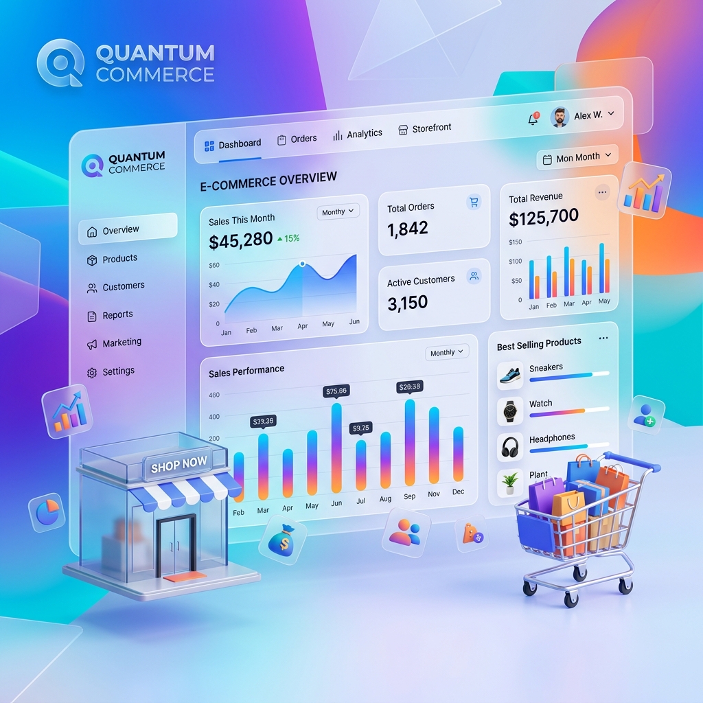 Modern WooCommerce E-commerce Dashboard